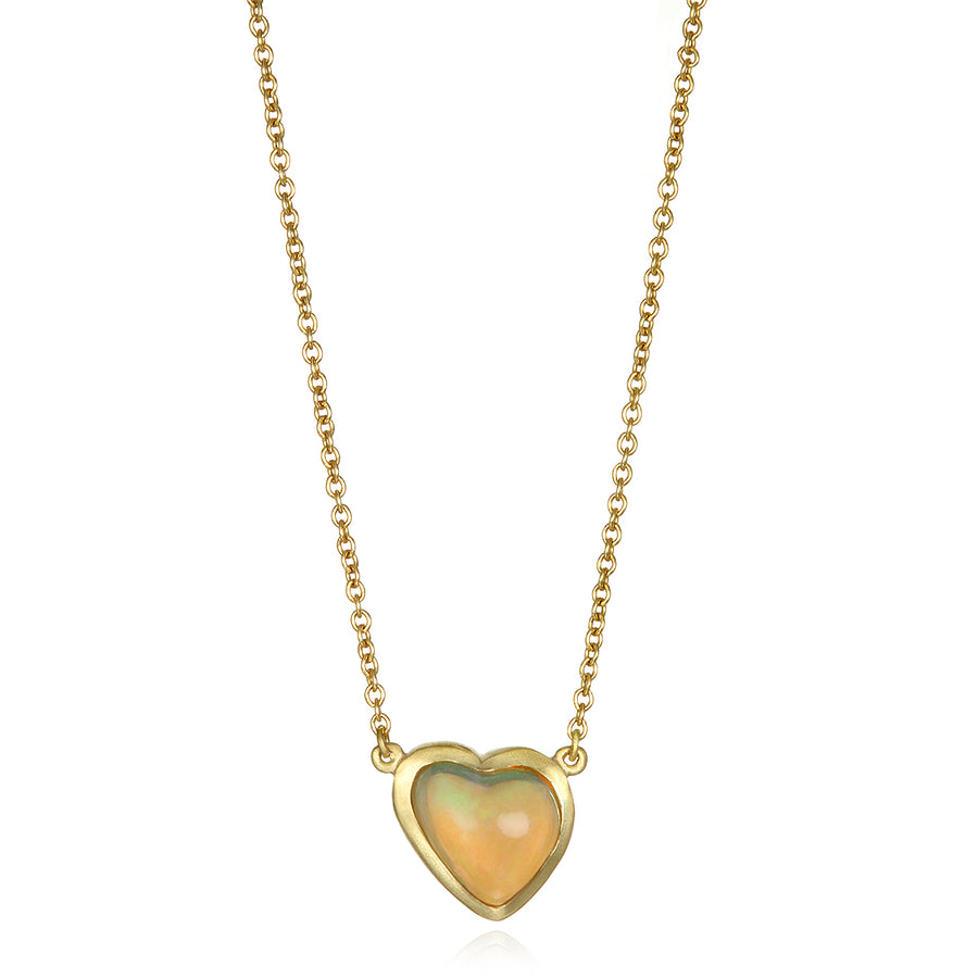 Opal Heart Necklace