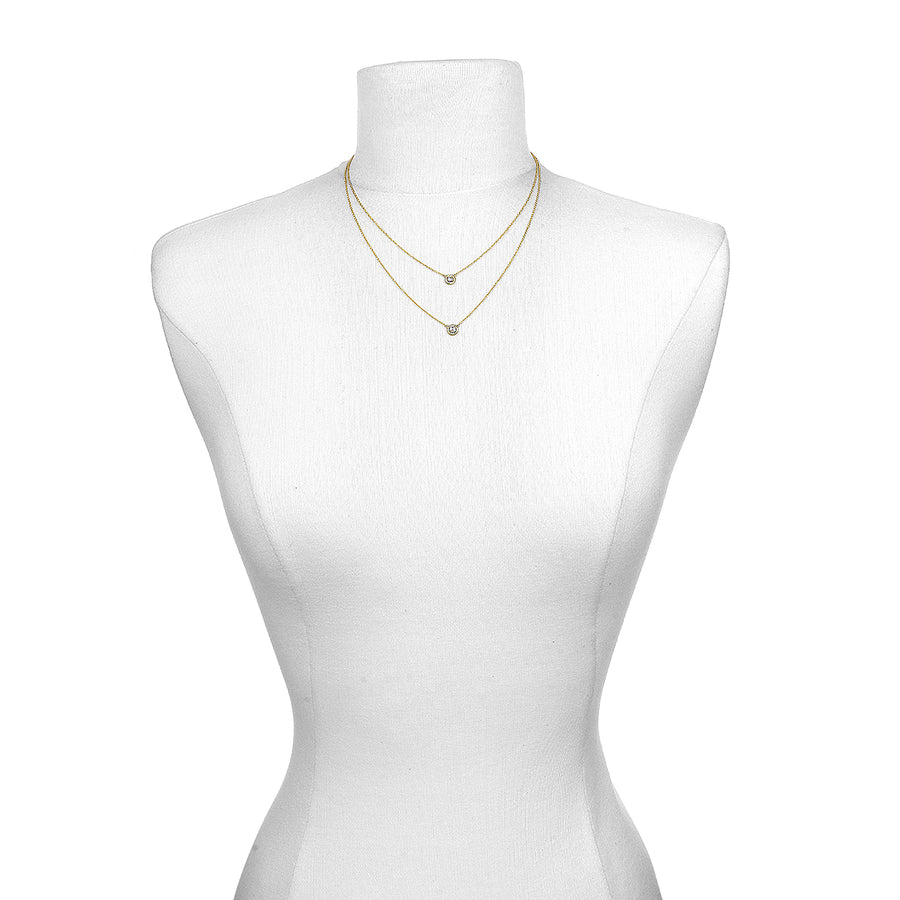 Princess Cut Solitaire Necklace