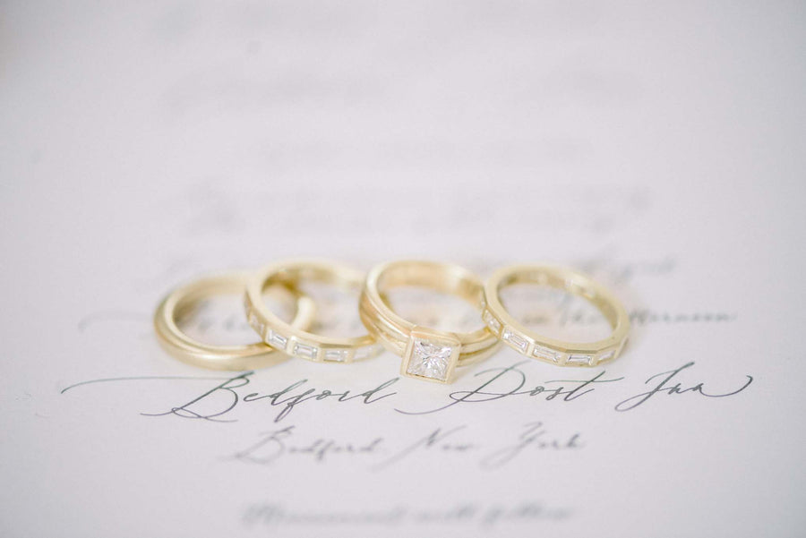 18 Karat Gold Princess Cut Diamond Ring
