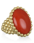 Coral Bezel Ring