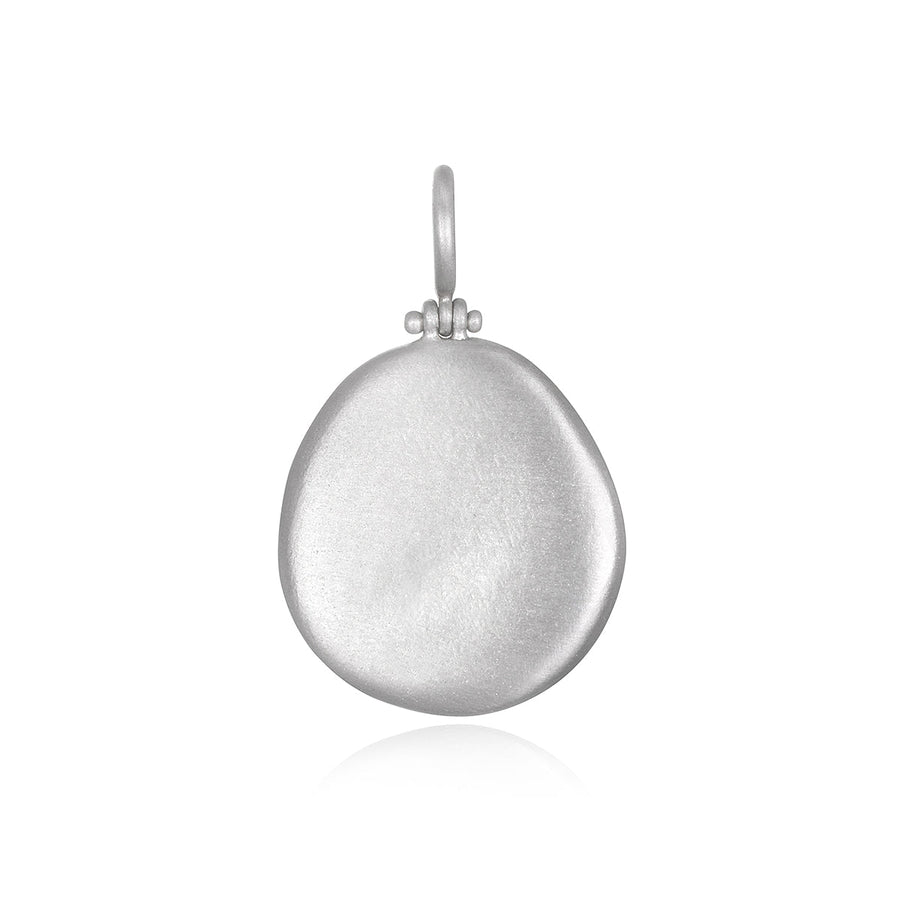Platinum Hinged Dog Tag Pendant - Medium
