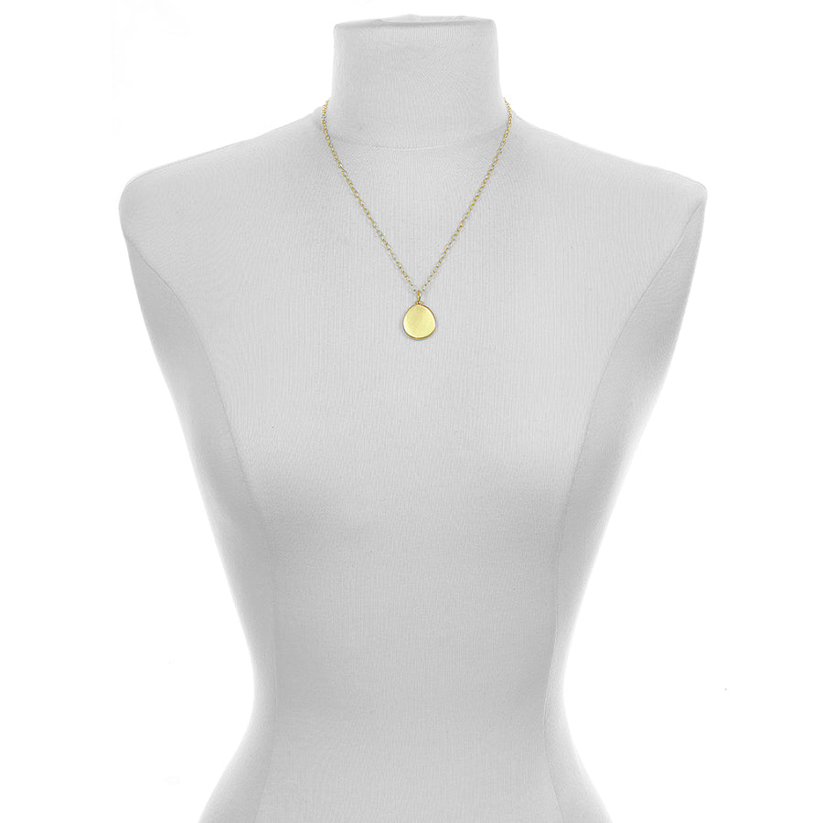 18 Karat Gold Hinged Dog Tag Pendant - Medium