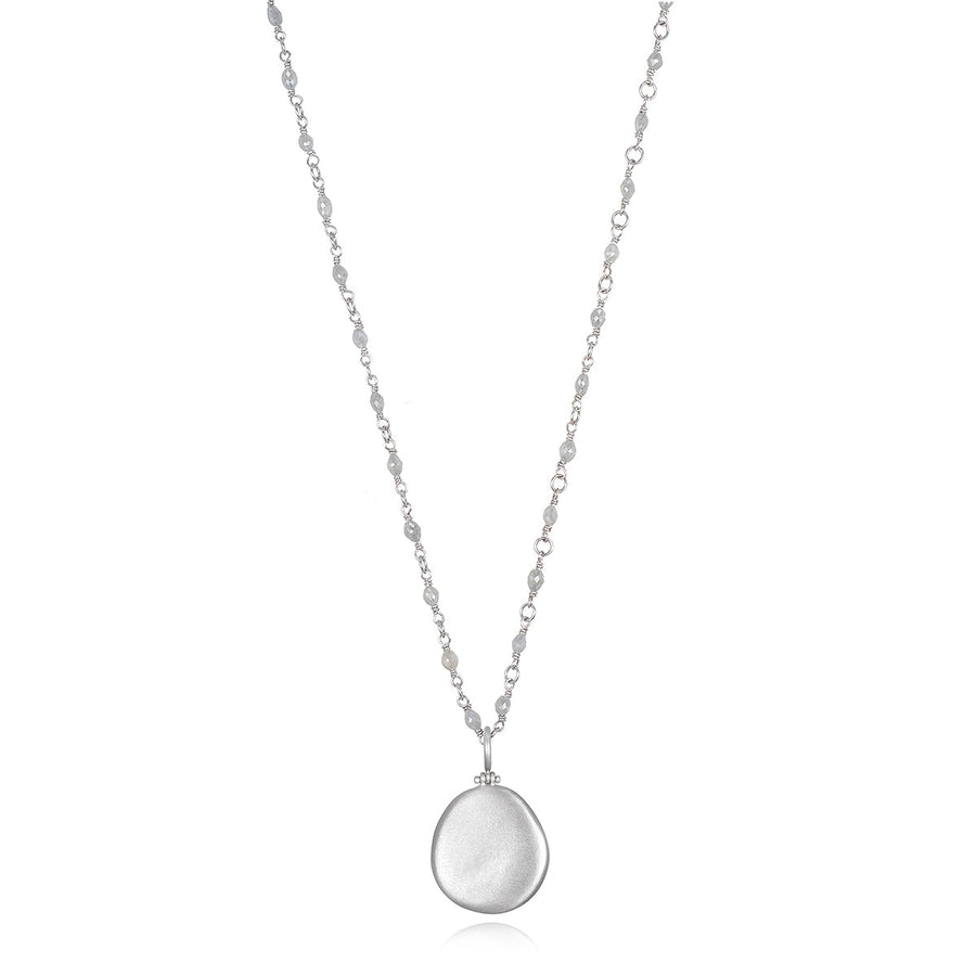 Platinum Hinged Dog Tag Pendant - Medium