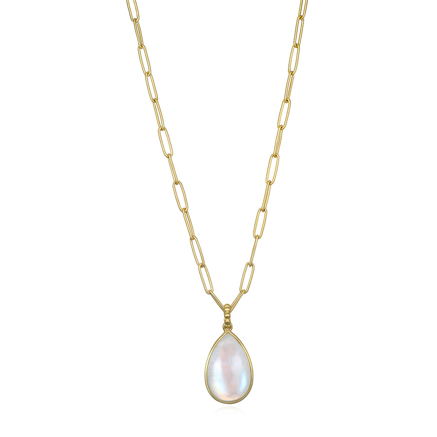 Teardrop Rainbow Moonstone Pendant