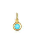 18 Karat Gold Bezel Set Colored Birthstone Charms