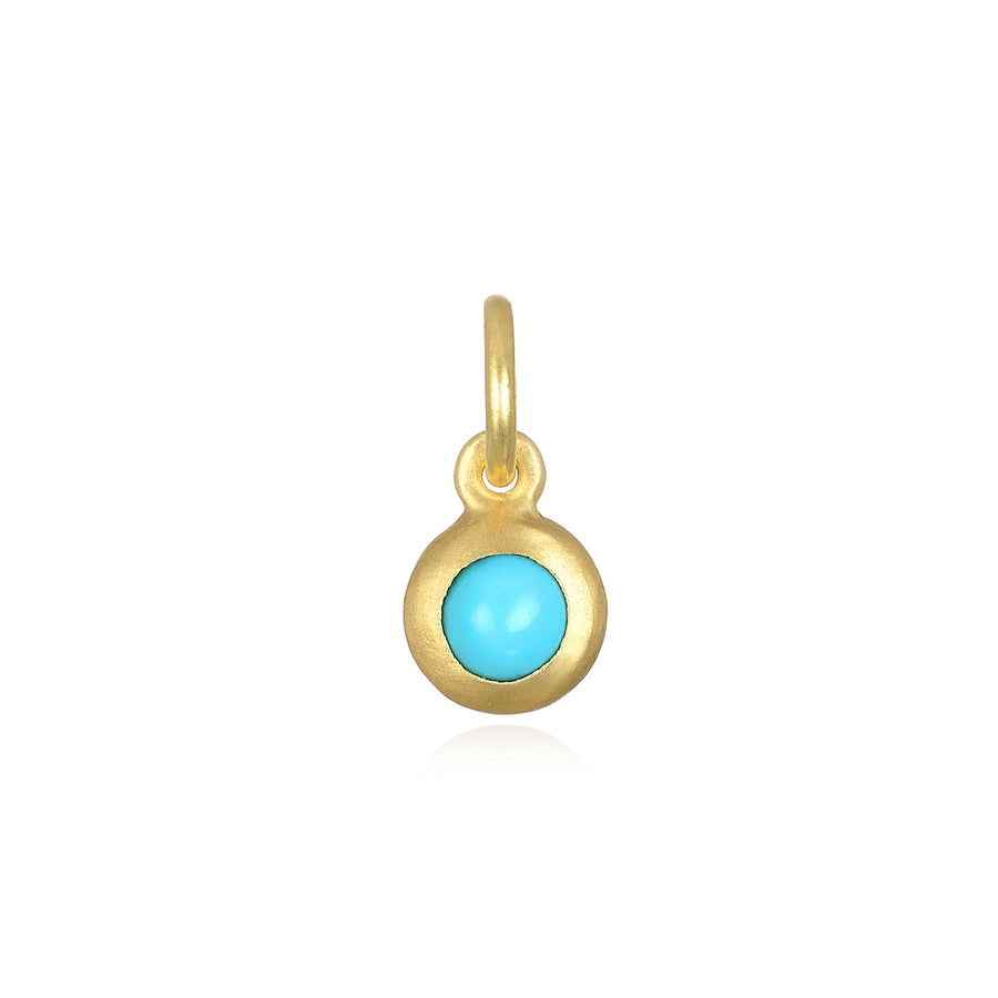 18 Karat Gold Bezel Set Colored Birthstone Charms