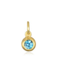 18 Karat Gold Bezel Set Colored Birthstone Charms