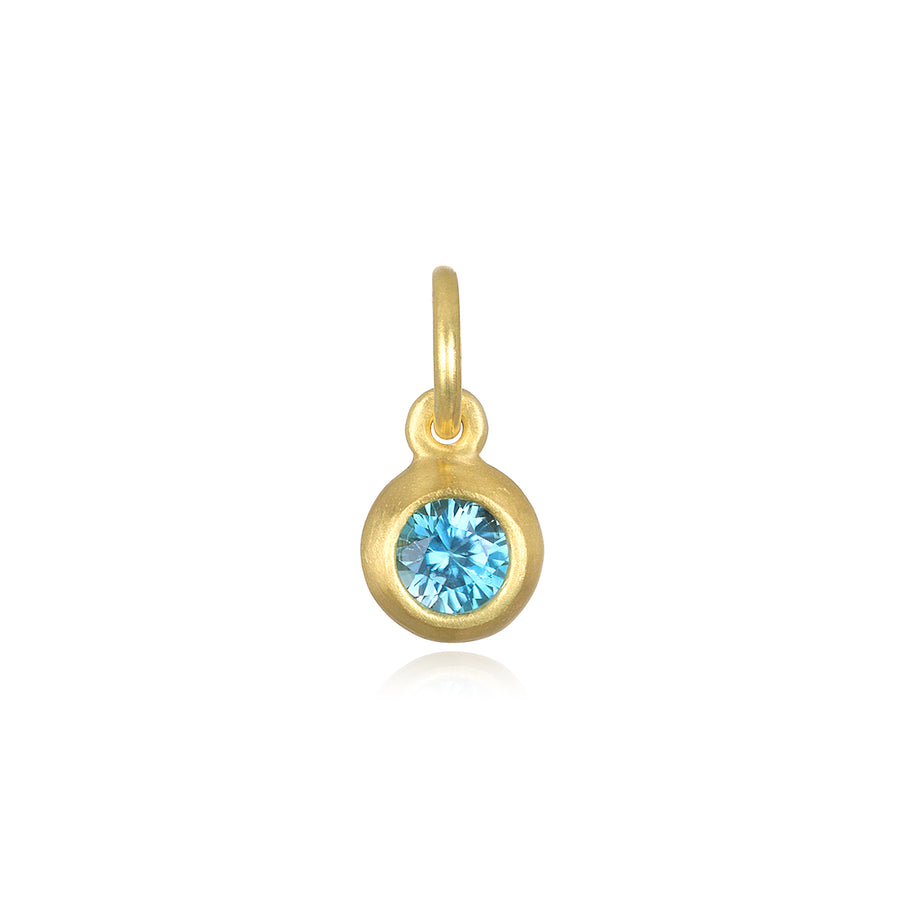 18 Karat Gold Bezel Set Colored Birthstone Charms