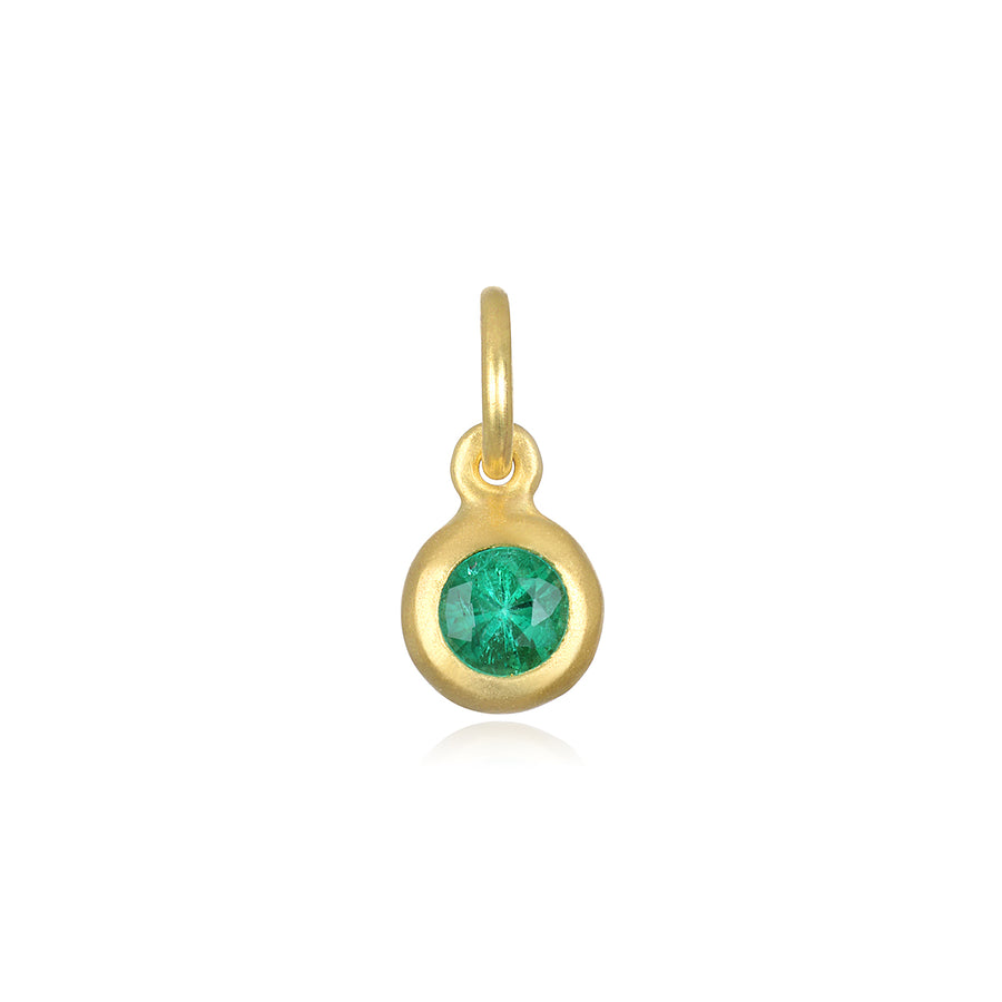 18 Karat Gold Bezel Set Colored Birthstone Charms