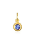 18 Karat Gold Bezel Set Colored Birthstone Charms