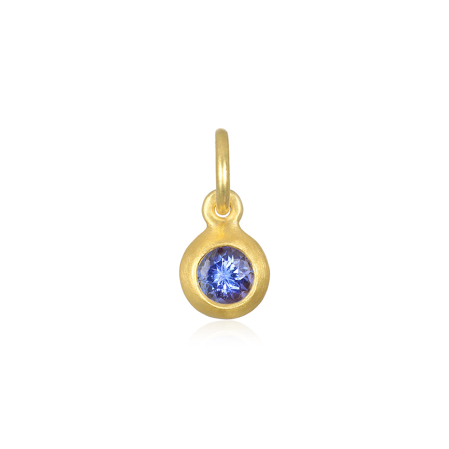 18 Karat Gold Bezel Set Colored Birthstone Charms