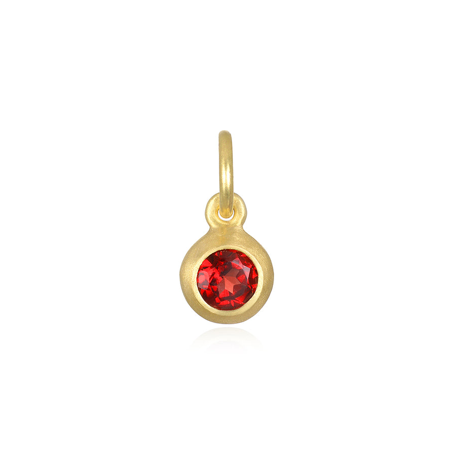 18 Karat Gold Bezel Set Colored Birthstone Charms