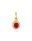 18 Karat Gold Bezel Set Colored Birthstone Charms
