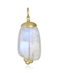 18 Karat Gold Moonstone Nugget Pendant and Chain