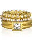 18 Karat Gold Princess Cut Diamond Ring