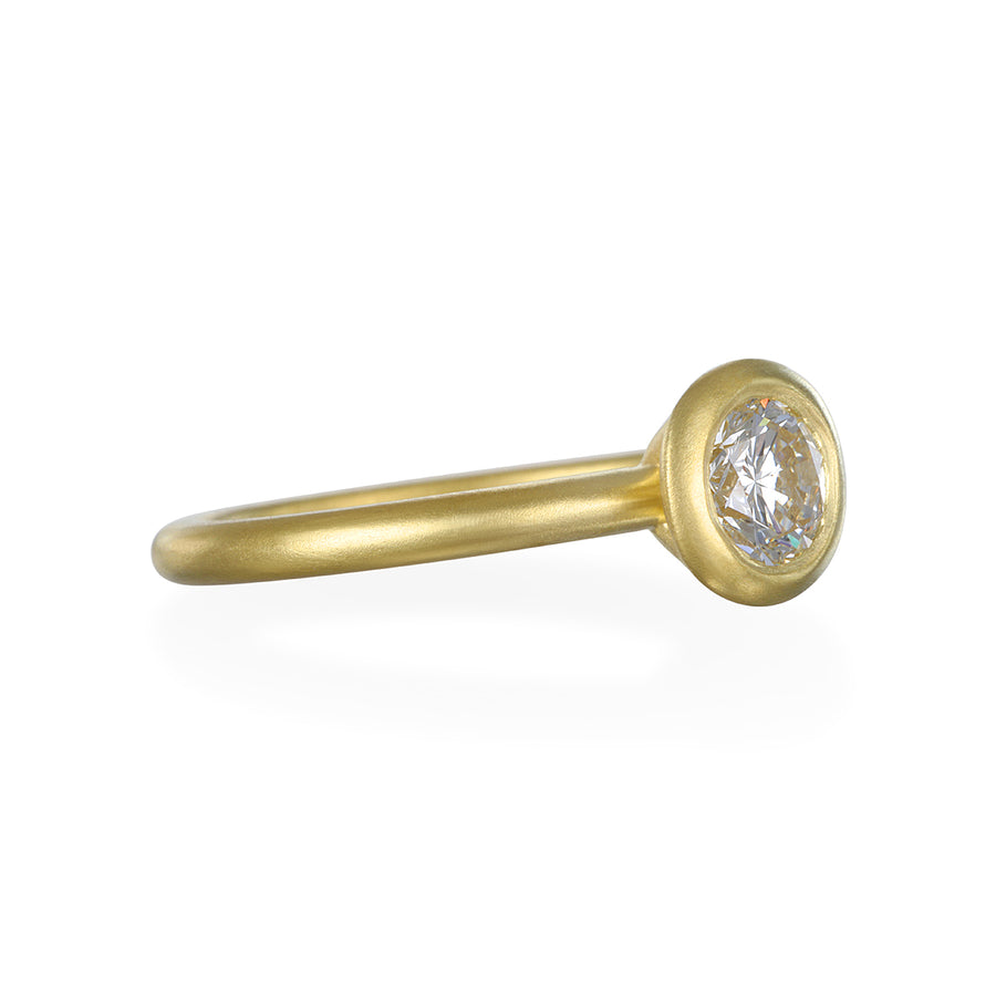 Round Brilliant Cut Diamond Solitaire Bezel Ring
