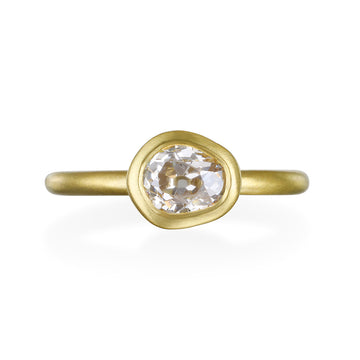 Freeform Old European Cut Diamond Bezel Ring
