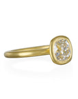 18 Karat Gold Old Mine Cut Diamond Bezel Ring