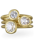 18 Karat Gold Old Mine Cut Diamond Bezel Ring