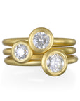18 Karat Gold Diamond Solitaire Bezel Ring