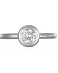 Platinum Round Brilliant Cut Diamond Solitaire Ring