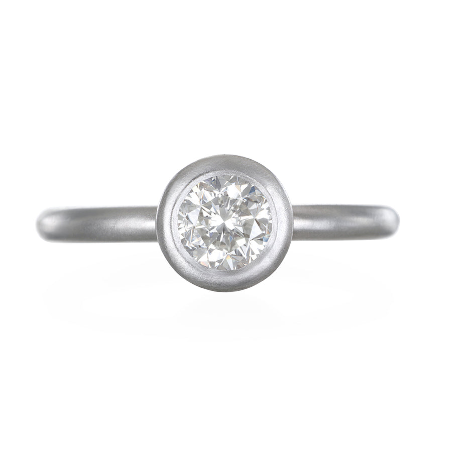 Platinum Round Brilliant Cut Diamond Solitaire Ring