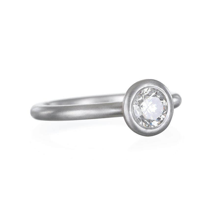Platinum Round Brilliant Cut Diamond Solitaire Ring