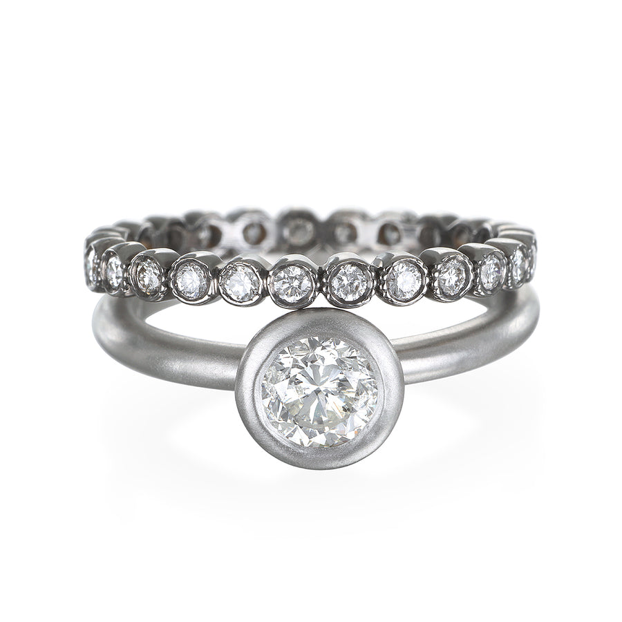 Platinum Round Brilliant Cut Diamond Solitaire Ring