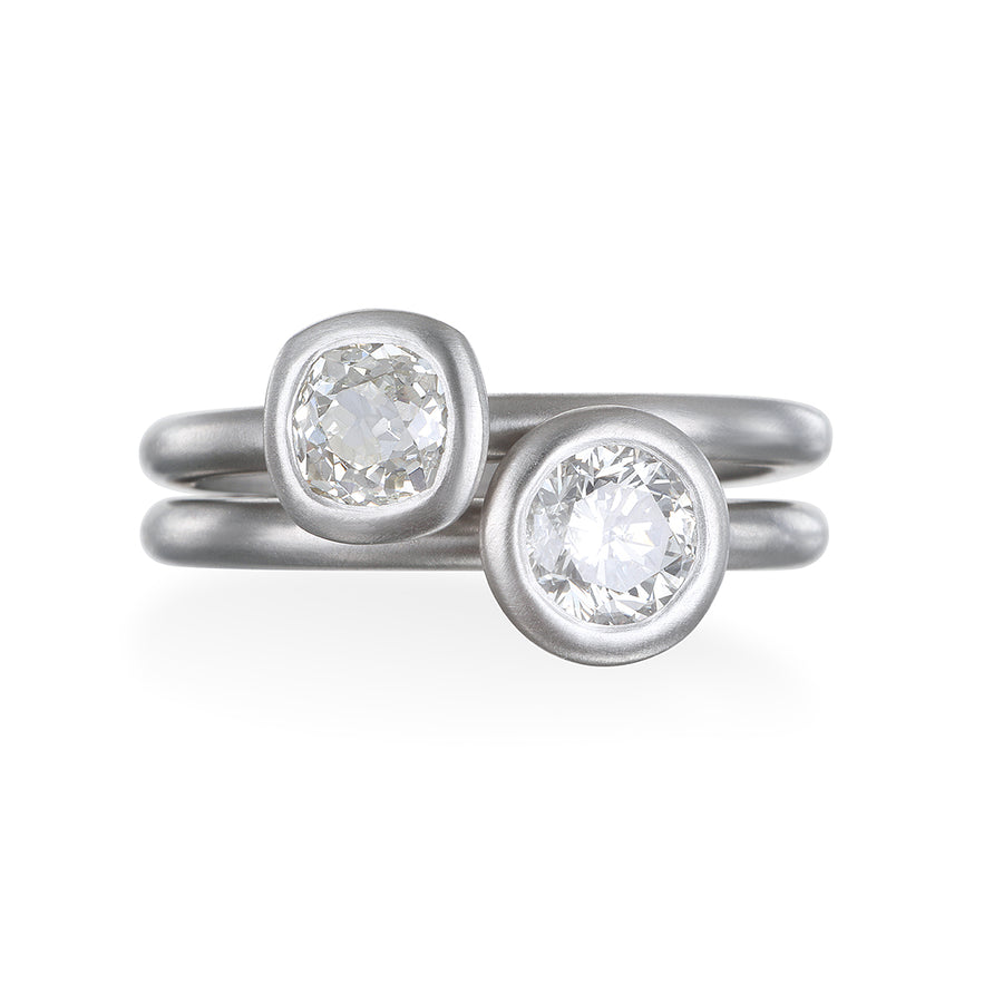 Platinum Round Brilliant Cut Diamond Solitaire Ring