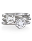 Platinum Diamond Stack Ring