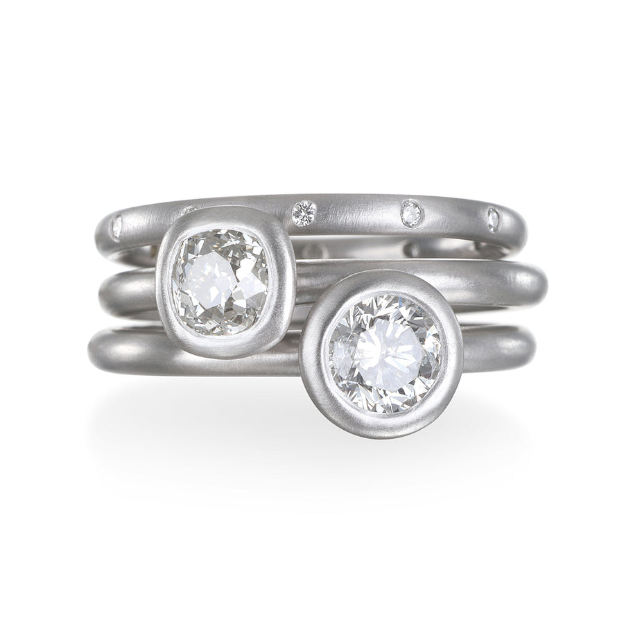 Platinum Round Brilliant Cut Diamond Solitaire Ring