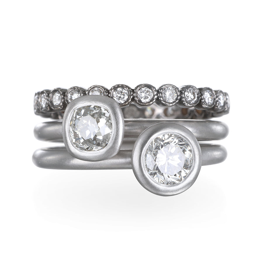 Platinum Round Brilliant Cut Diamond Solitaire Ring