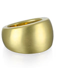 18 Karat Gold  Wide Tapered Barrel Band Ring