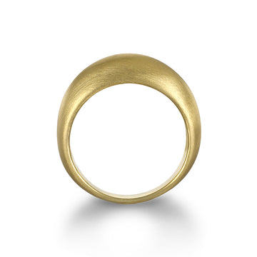 18 Karat Gold Low Dome Ring