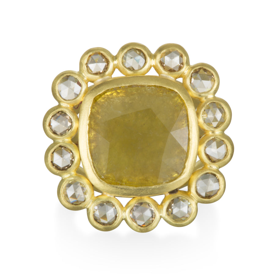Milky Diamond Daisy Ring