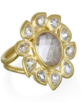 Diamond Slice Sunflower Ring