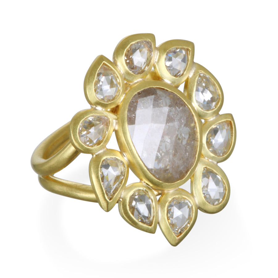 Diamond Sunflower Ring