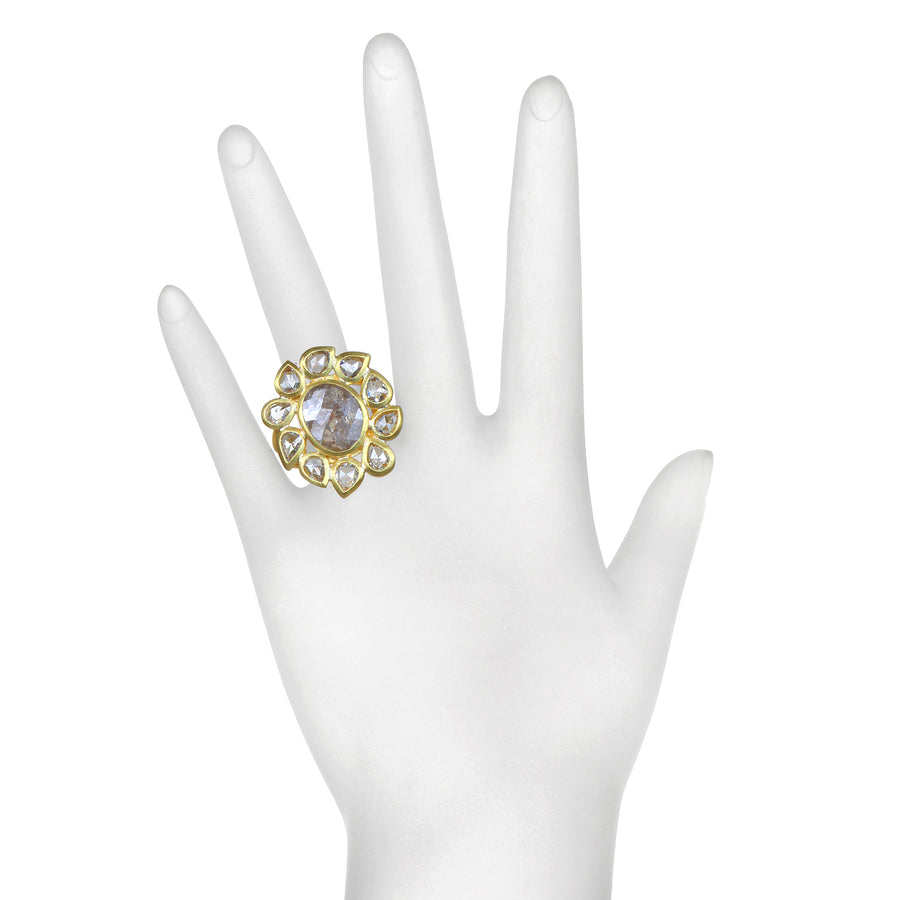Diamond Sunflower Ring