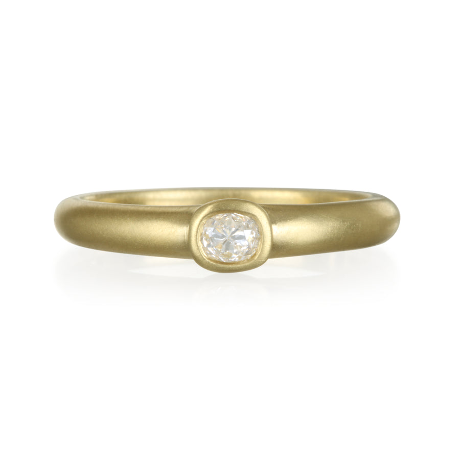 European Cut Solitaire Diamond Ring