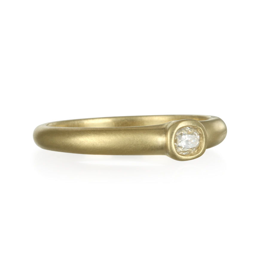European Cut Solitaire Diamond Ring