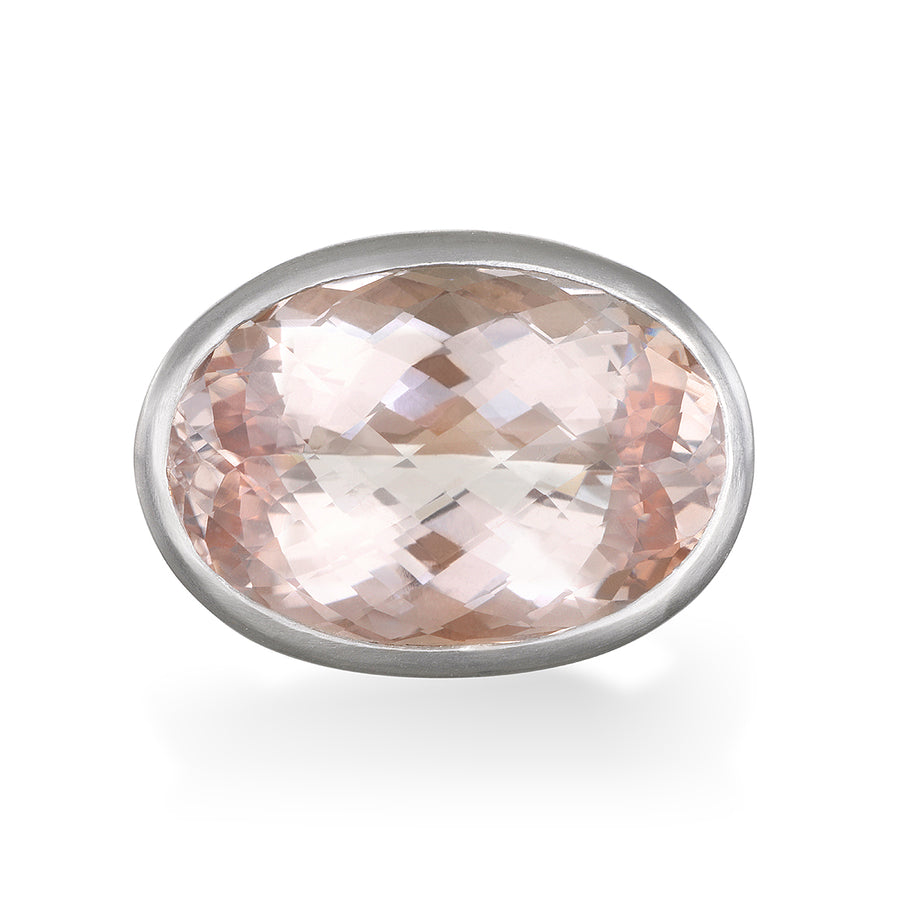 Platinum Morganite Cocktail Ring