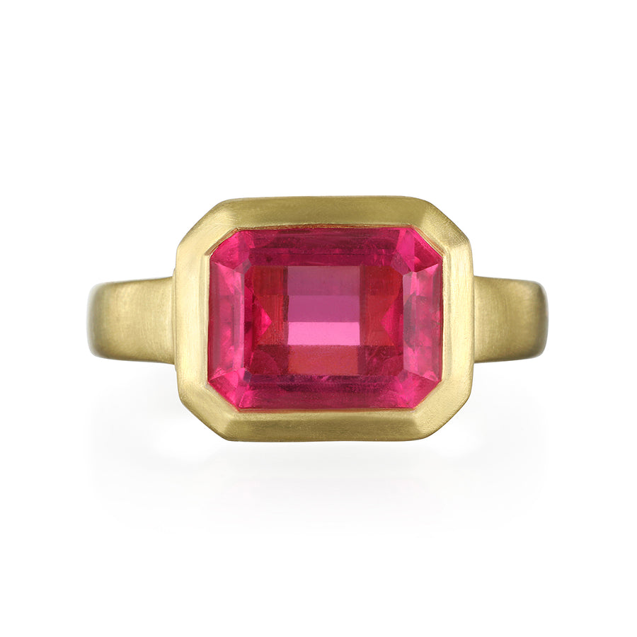 Three stone Hot Pink Diamond Ring