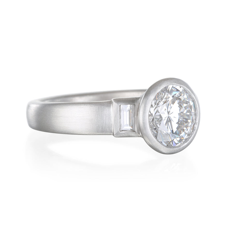 Platinum Diamond Three-Stone Engagement Ring