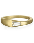 18 Karat Gold Tapered Diamond Baguette Ring