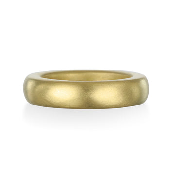 18 Karat Gold Wide Square Band