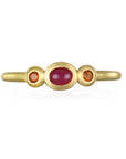 Ruby and Garnet Stack Ring