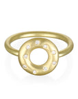 18 Karat Gold Diamond Lifesaver Ring