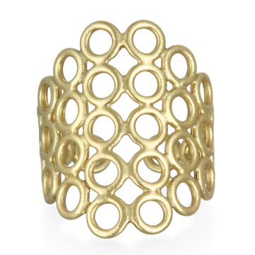 18 Karat Gold Mesh Ring