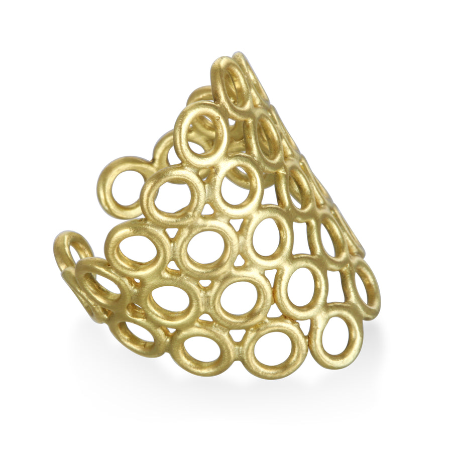 18 Karat Gold Mesh Ring