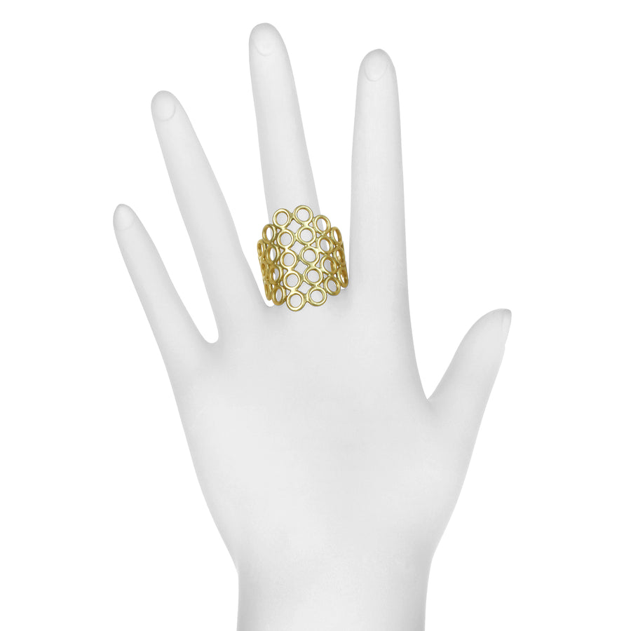 18 Karat Gold Mesh Ring